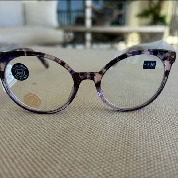 Purple Cat-Eye Glasses - Picture 1 of 3